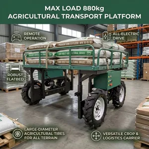 Autonomous Electric Remote Control Orchard Transport Vehicle Modular Flatbed Utility Carrier for Agriculture thumbnail-1