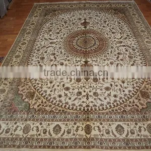 Chinese Handwoven Cotton and Silk Carpet Turkish Carpet Prayer Mat 8x10 ft thumbnail-1