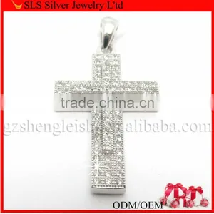 Fashion Cross Pendant Silver Plated thumbnail-1