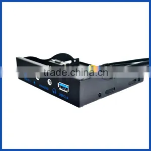 PANTO 3.5 Inch Floppy Drive Bay USB3.0+USB2.0 Hubs+HD Audio Mic 3.5mm PC Front Panel thumbnail-1