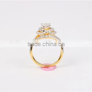 Latest Beauty Design Diamond Ring Flower Shape 925 Silver cz Ring thumbnail-5
