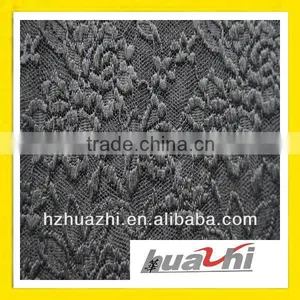 Black Bottom Embroidered Silk Organza Fabric thumbnail-1