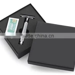 Traditional Double Edge Safety Razor WITH Beautifully Packaged in a Black Gift Box thumbnail-1