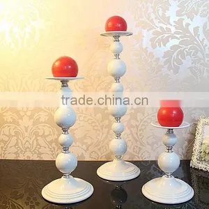 AN382 ANPHY European Style Noble Wedding Household Hotel Decoration Four Sizes Metal Gourd Candlestick Holder Stand White Stock thumbnail-4