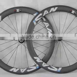 Powerway R13 Hub Carbon Road Bike Wheels Sapim Spokes Carbon Road Bike Wheels With ICAN Logos China W56C thumbnail-2