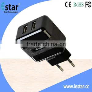 2014 Hot Sale Dual Usb Traveling EU/US Charger for All Devices thumbnail-1