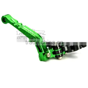 BJ-LS-009 High Performance 3D CNC Adjustable Folding Aluminum Motorcycle Brake Clutch Lever for Kawasaki ZX6R/636, ZX10R thumbnail-5