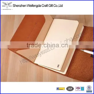 Factory Hot Sell Handmade Fashion Real Leather Notebook With Pen thumbnail-1