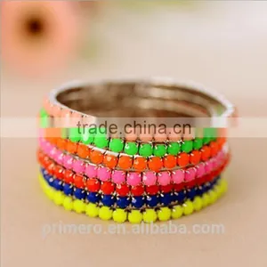 Sparkling Single-row Full Rhinestone Fluorescent Bracelet Bangle Fashion Jewelry thumbnail-2