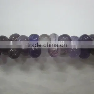 100% Natura Amthyst Pumpkin Shape Beads Loose Gemstone Real Amthyst Round Beads thumbnail-4
