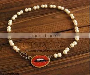 Red Lips Necklace thumbnail-1