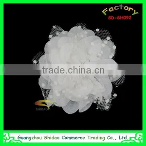 Petty Pure White Chiffon Organza Flower for Wedding Dresses thumbnail-1