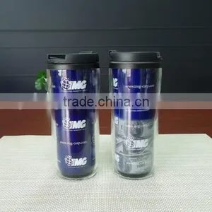 Custom Logo Double Wall Plastic Color Changing Magic Coffee pp Tumbler thumbnail-3