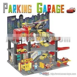 Ht-P0599 Park & Play Service Garage With 4 Cars and 2 Men thumbnail-1