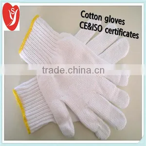 10guage Bleached White Cotton Gloves Manufacturer From Chian thumbnail-1