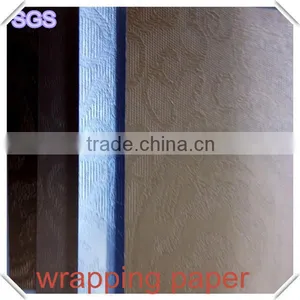 2015 Hot Sale Embossed Metallic Foil Paper for Wrapping and Printing thumbnail-3
