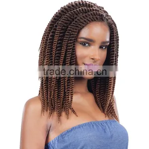 High Quality 12" 24'' 2X Havana Mambo Twist Braids With Synthetic Crochet Hair Extension thumbnail-1