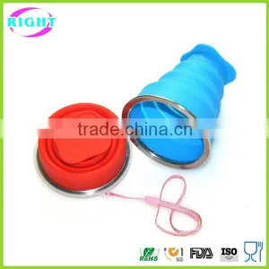 Food Grade Foldable Drinkware Collapsible Silicon Cup thumbnail-4