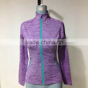 2016 New Sports Jacket Heather Melange Hooded Jacket Runing Jacket thumbnail-1