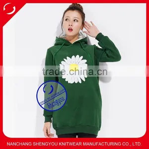 2015 Custom Women Pullover Fleece Sweatshirt Hoodie Witn Printing thumbnail-1