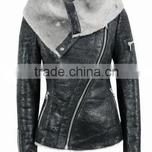2014 Ladies pu Leather Jacket in Apparel Stocks,ladies pu Leather Jacket in Apparel Stocks thumbnail-3