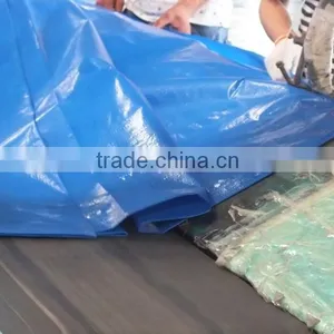 Blue Tarpaulin High Density Polyethylene Leno Woven Fabric Double Gblue Custom Size All Purpose Truck/boat Outdoor Cover China thumbnail-5