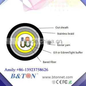Indoor Distribution 4fiber-12fibers Armored Indoor Fiber Optic Cable GJFJV thumbnail-1