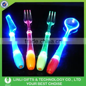 Party Or Bar Promotional Led Flashing Knife, Fork and Spoon With Logo thumbnail-1