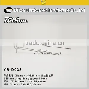 5.7 Pegboard Display Hook Chrome Cardboard Hook Metal Scan Hook thumbnail-1