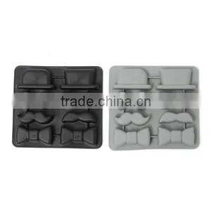 Ice Cube Tray Mold Beard Glasses Hat Tie Gentleman Glasses Freeze Mould Maker Ecellent Quality thumbnail-4