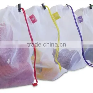 Wholesale Polyester Fabric Mesh Bag Drawstring Laundry Bag thumbnail-3