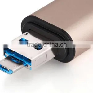 USB-C USB-A Micro USB 3 in 1 TF SD OTG Card Reader thumbnail-3