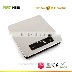 New Design 10 KG Food Scale Digital Kitchen Stainless Steel Smart Weigh Kitchen Scale thumbnail-1