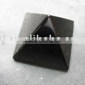 Natural Rock Obsidian Quartz Crystal Pyramid thumbnail-1