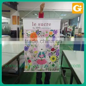 Vertical Hanging Banner for Advertising With Plastic Scroll thumbnail-1