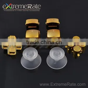 Chrome Gold Buttons With Clear Thumbsticks For PS3 Controller Buttons Cheap Price thumbnail-1