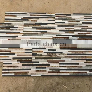 Multicolour Interlocking Stone Wall Tiles thumbnail-1