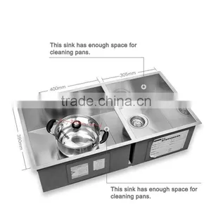 Modern Kitchen Docorative Sink Stackable Kitchen Sink Undermount Double Handmade Kitchen Sink R-15-3118 thumbnail-2