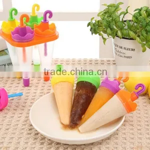 Set of 4 Ice Cream Pop Molds Ice Lolly Makers thumbnail-1
