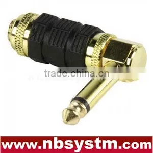 Angled 90 Degree 6.35mm Mono Plug Metal thumbnail-1