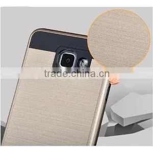 C&T HEAVY DUTY DUAL LAYER BRUSHED METAL PATTERN Protective Rugged Armor Case for Samsung Galaxy A9 Pro thumbnail-2