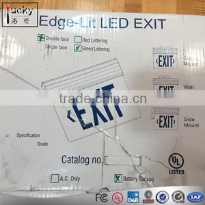 Wall Mount Acrylic Led Edge Sign Lit With EXIT Plexiglass Led Lighting Billboard thumbnail-2