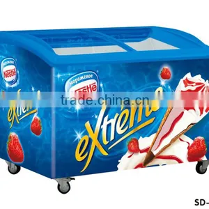 High Quality Double Sliding Door Ice Cream Freezer for Sale thumbnail-5
