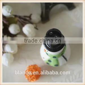 Ceramic Christmas Lovely Snowman Sauce Shake Jar thumbnail-2