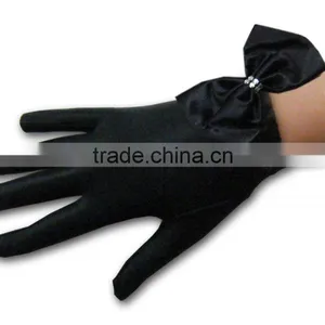 2016 Fashion Coral Rose Design Satin Gloves thumbnail-4