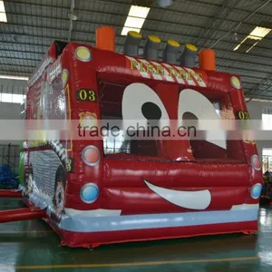Popular Amusing Special Fire Car Combo Inflatable Bouncer Combo for Kids Paly thumbnail-5