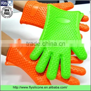 Promotional Gift Heat Resistant High Grip Grilling Premium Silicone BBQ Gloves thumbnail-6