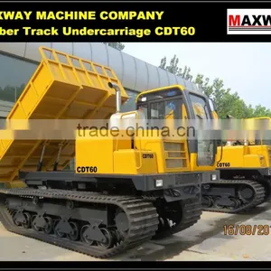 Hydraulic Self-unloading Crawler Type Farm Tractor for Palm , CE / ISO / SGS , Model: CDT60 thumbnail-1