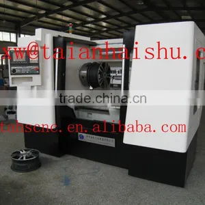 CK6187W Wheel Hub Turning Lathe , Rim Straightening Making Lathe Quality Assured thumbnail-1