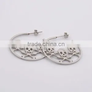 Stainless Steel Skull Cuff Earrings(BE10603) thumbnail-1